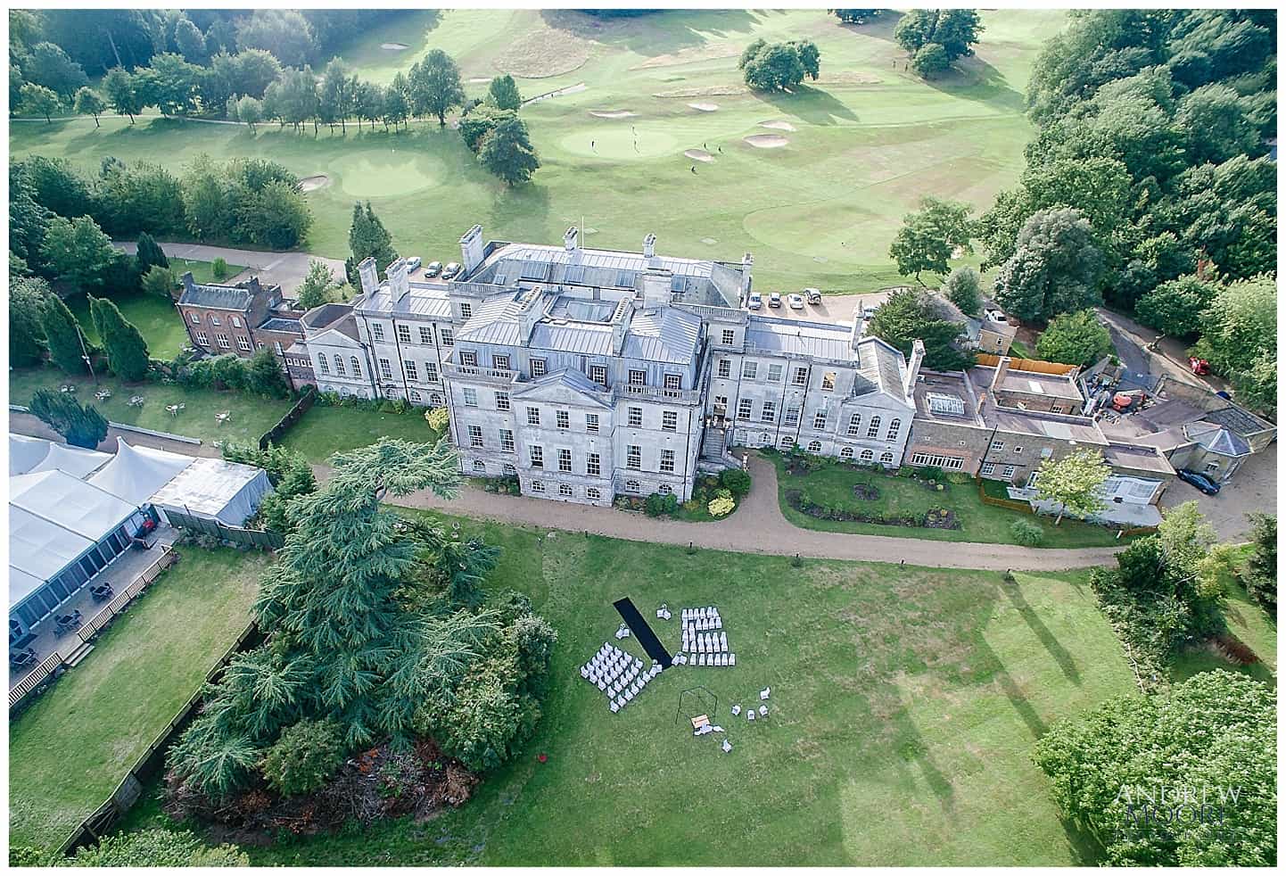 Aerial View of Addington Palace in Surrey