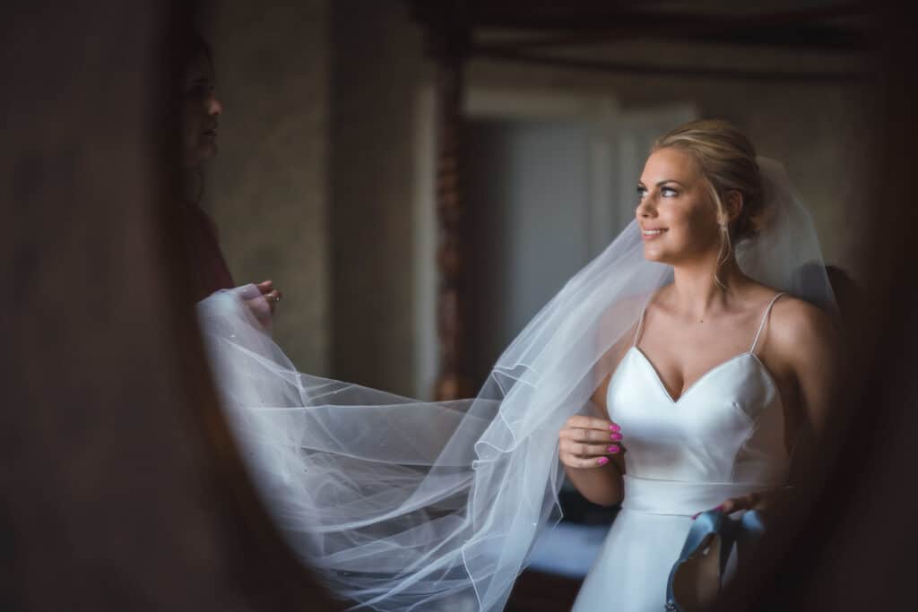 Beautiful bride with veil