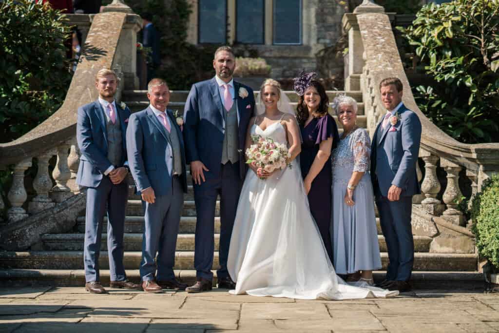 Eastwell Manor Wedding formal photo of wedding party