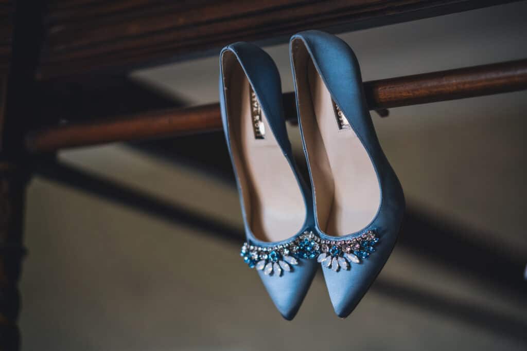 blue wedding shoes