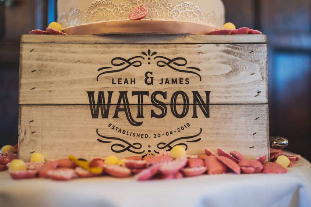 Personalised wedding cake stand