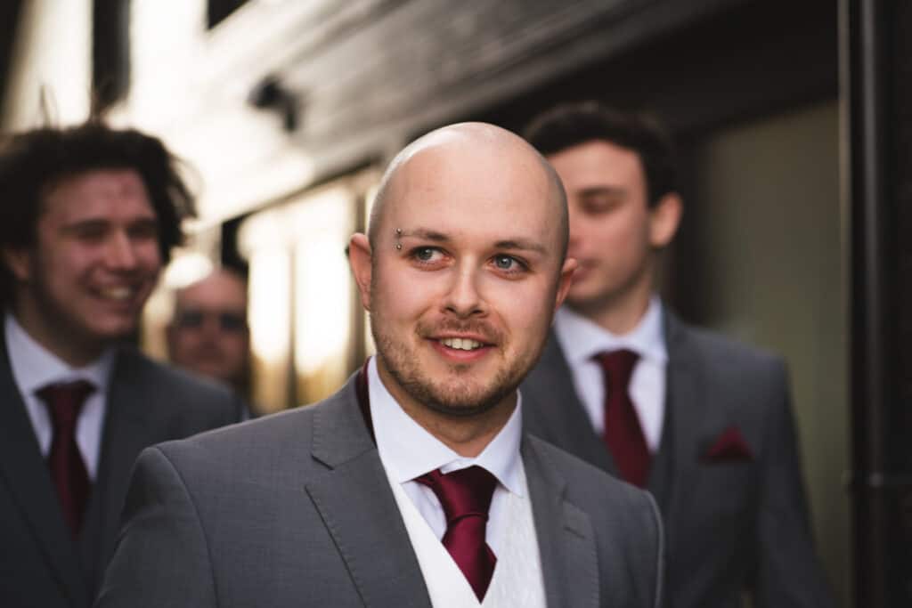 Groom at Weald of Kent Wedding