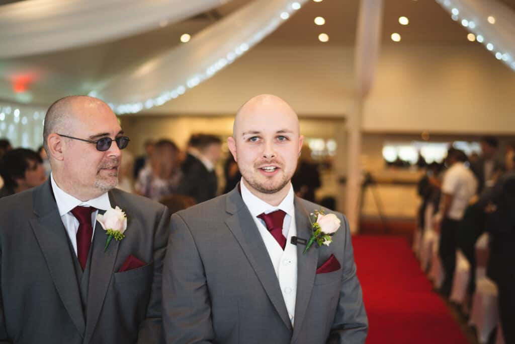 Groom waiting for bride