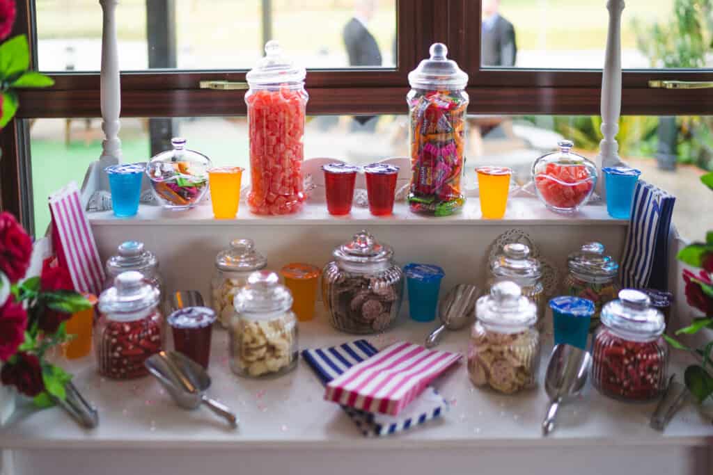 Sweet table photography at Weald of Kent wedding