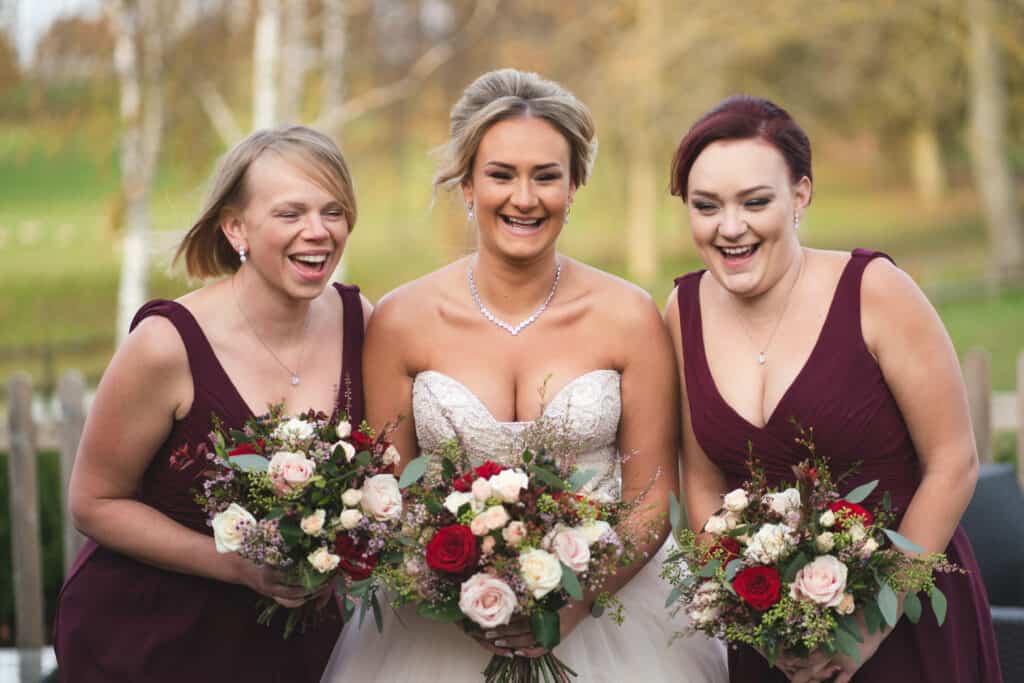 Bride and bridesmaid photograph at Weald of Kent wedding