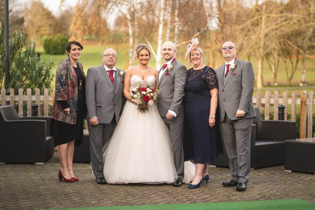 Group photography at Weald of Kent wedding