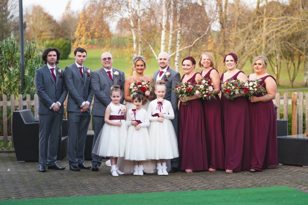Group photography at Weald of Kent wedding