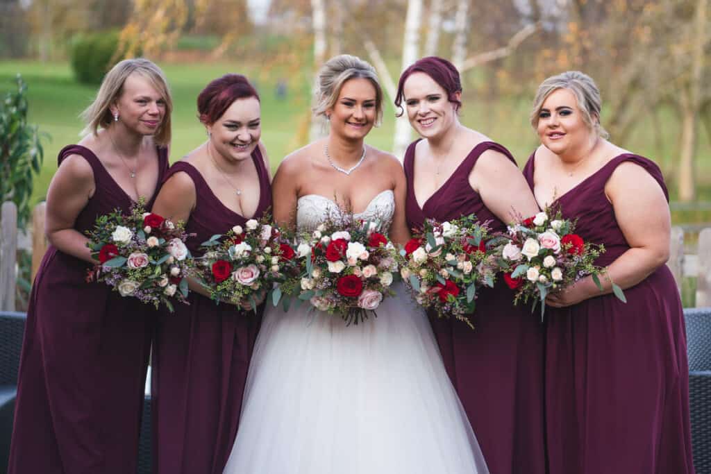 Bride and bridesmaid photograph at Weald of Kent wedding