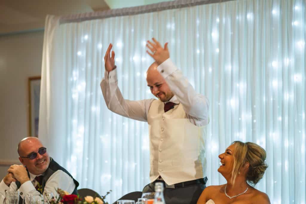 Wedding breakfast speeches at Weald of Kent wedding