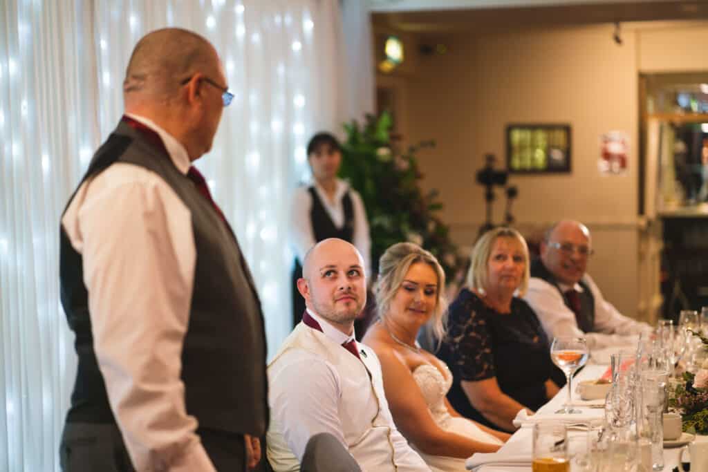 Wedding breakfast speeches at Weald of Kent wedding