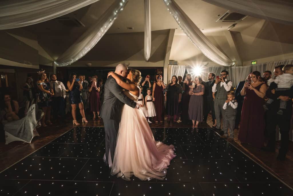 Bride dancing with father at Weald of Kent wedding