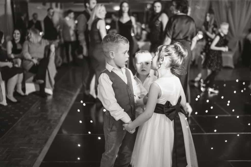 Kids dancing at Weald of Kent wedding