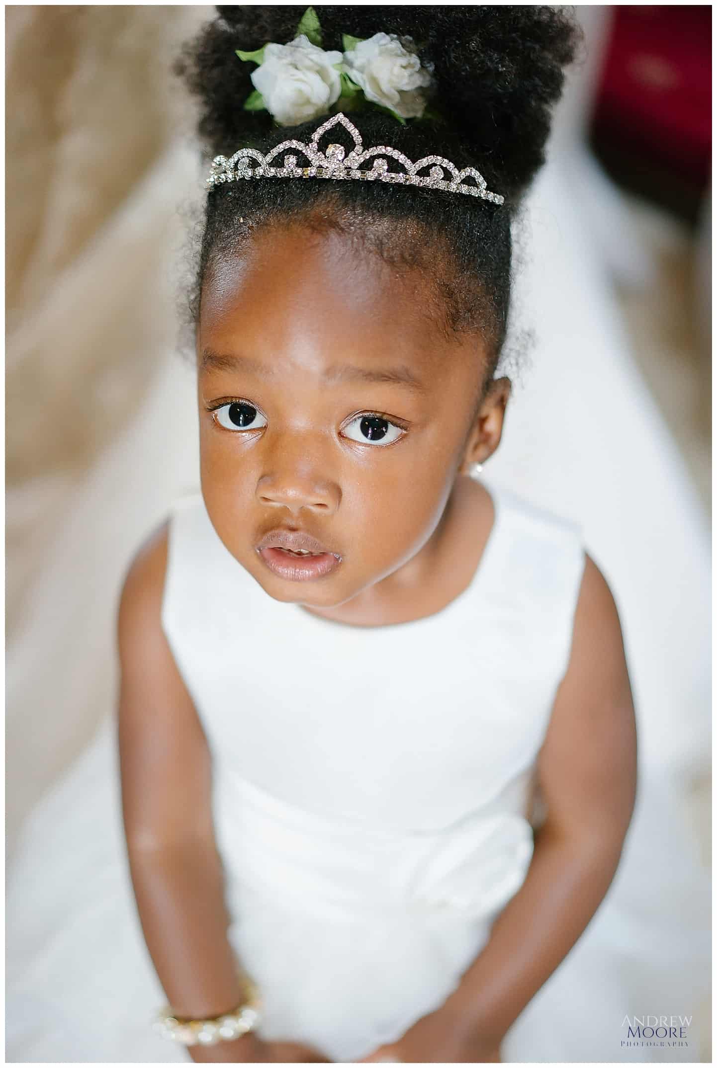 very cute young girl at wedding 