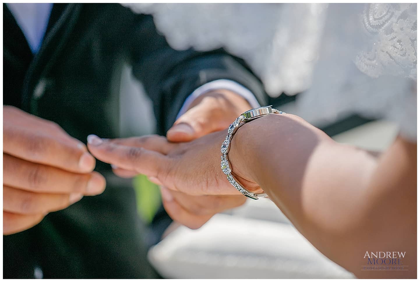 putting on a ring at a wedding 