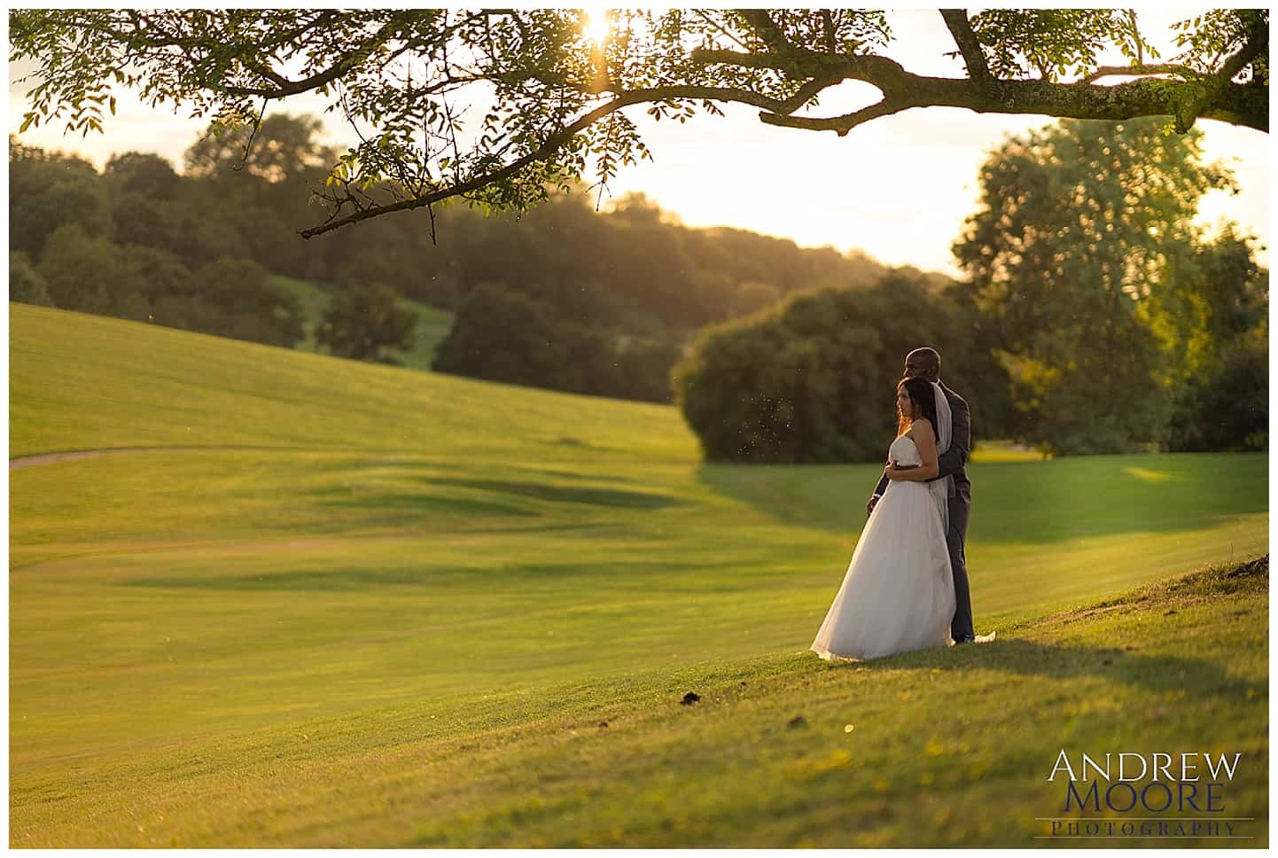 amazing sunset wedding photo