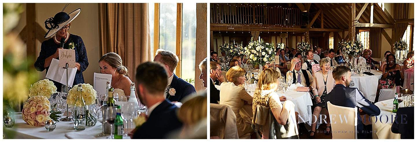 mother of bride doing the speech at cain manor 