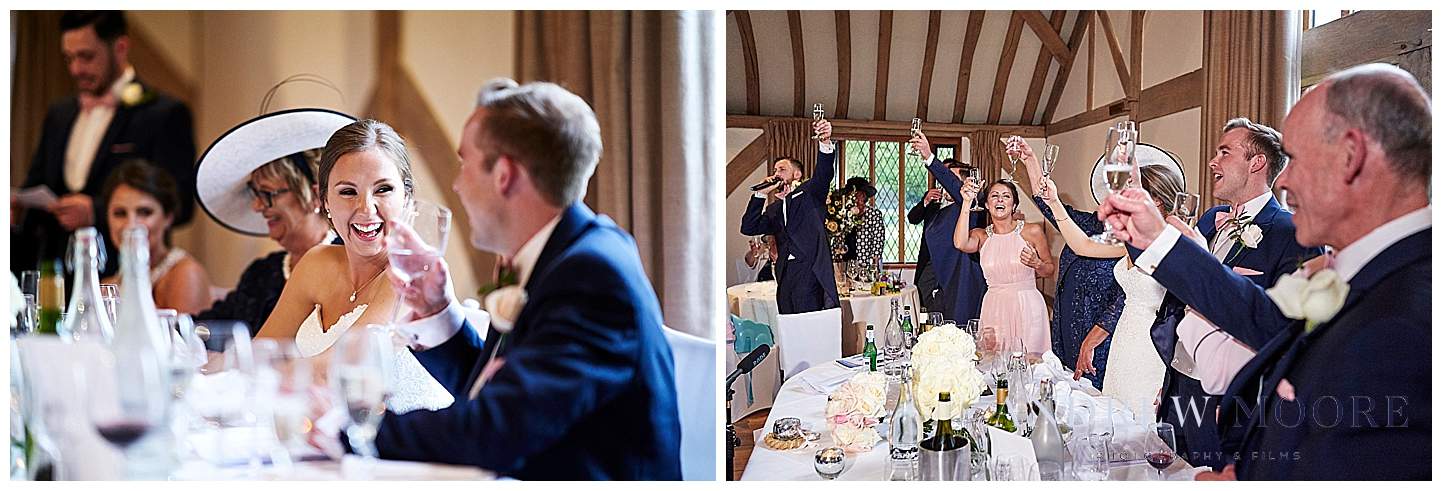 cheers everyone toast at wedding cain manor 